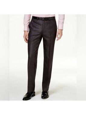 Kenneth Cole Men’s Modern Fit Grey Gunmetal Suit Dress Pants 29Wx32L
